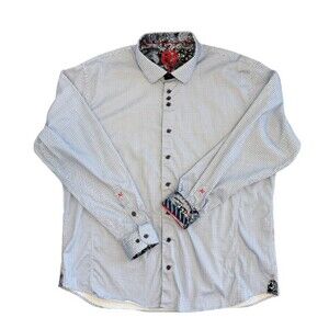 Au Noir Button Up Shirt Flip Cuff Business Wedding Guest Blue Men's 3XL